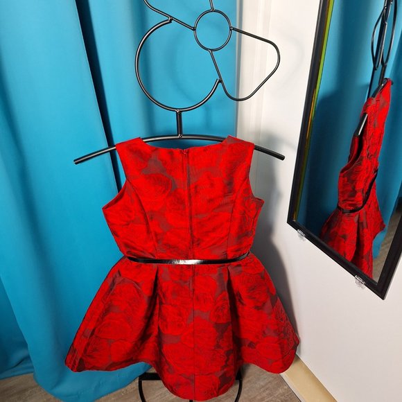Girl Elegant Dress Size 16 black/red - Picture 2 of 2
